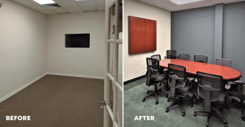 Before and after project 8
